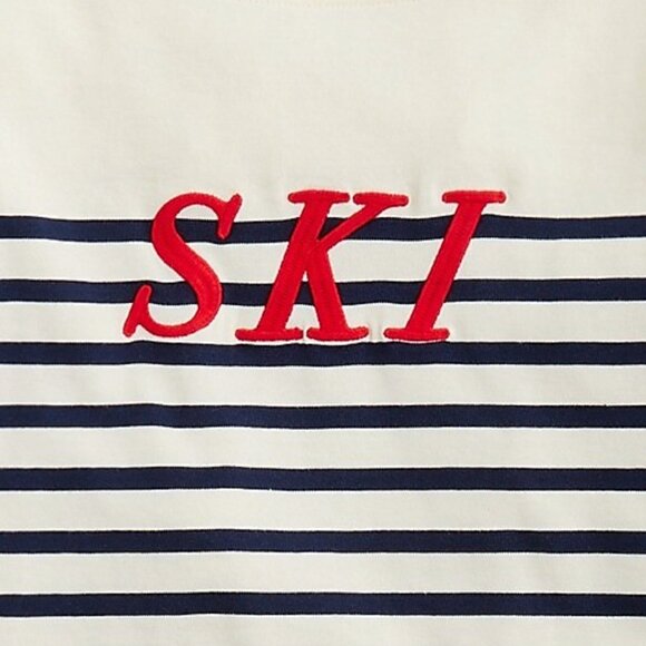 ๐จ 50% OFF BUNDLES!๐จ NWT J.Crew Mariner cloth embroidered long-sleeve T-shirt - Picture 3 of 7